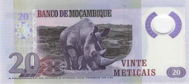 Mosambik p149b 20 Meticais 2017